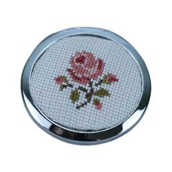BRAZILIAN EMBROIDERY HAND MIRROR-5763 - e38