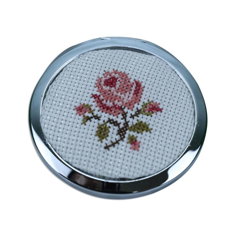 BRAZILIAN EMBROIDERY HAND MIRROR-5763 - 1