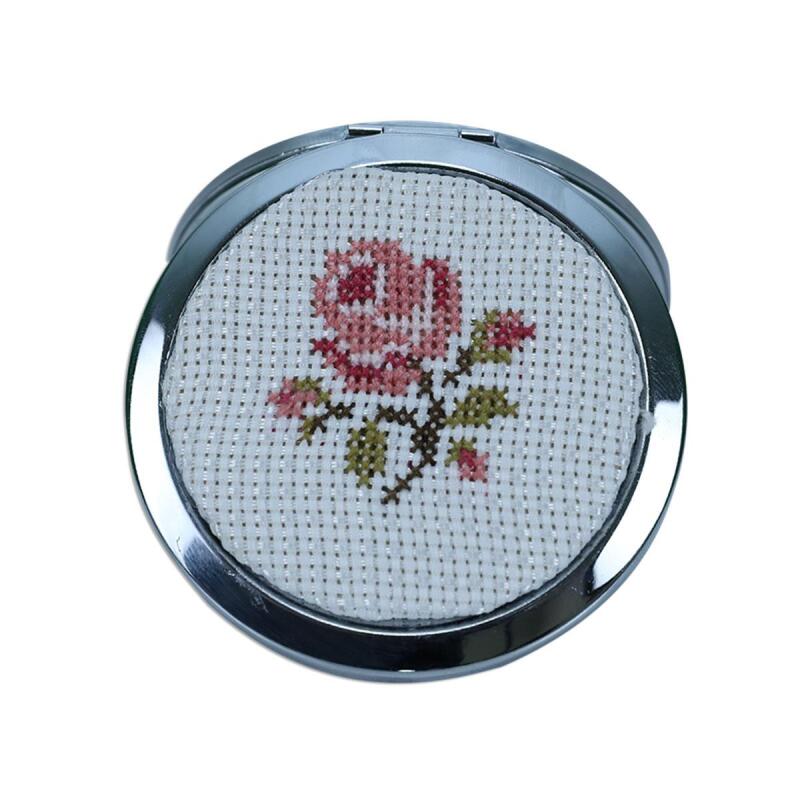 BRAZILIAN EMBROIDERY HAND MIRROR-5765 - 1