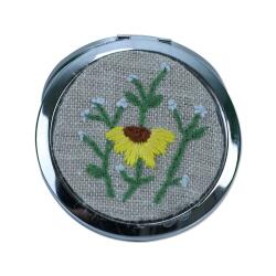 BRAZILIAN EMBROIDERY HAND MIRROR-5767 - e38