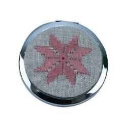 BRAZILIAN EMBROIDERY HAND MIRROR-5762 - e38