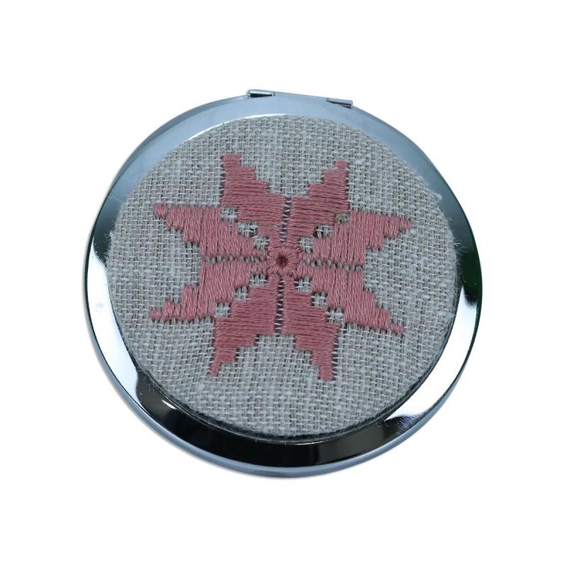 BRAZILIAN EMBROIDERY HAND MIRROR-5762 - 1