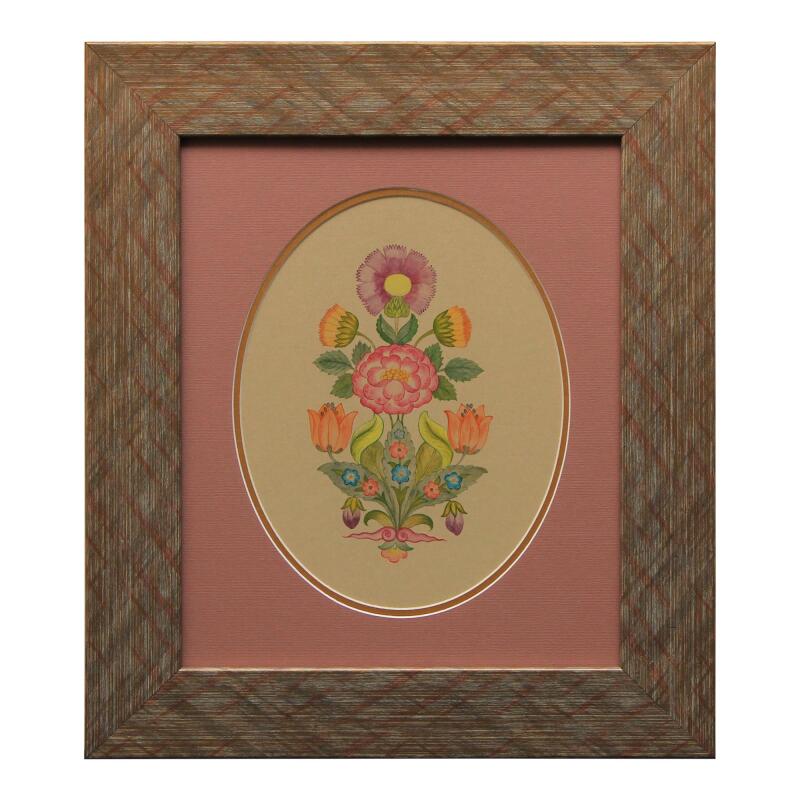 e38 EL İŞÇİLİĞİ BUKET TEZHİP TABLO (REPRODÜKSİYON) 45 * 40 cm - 3174 - 1