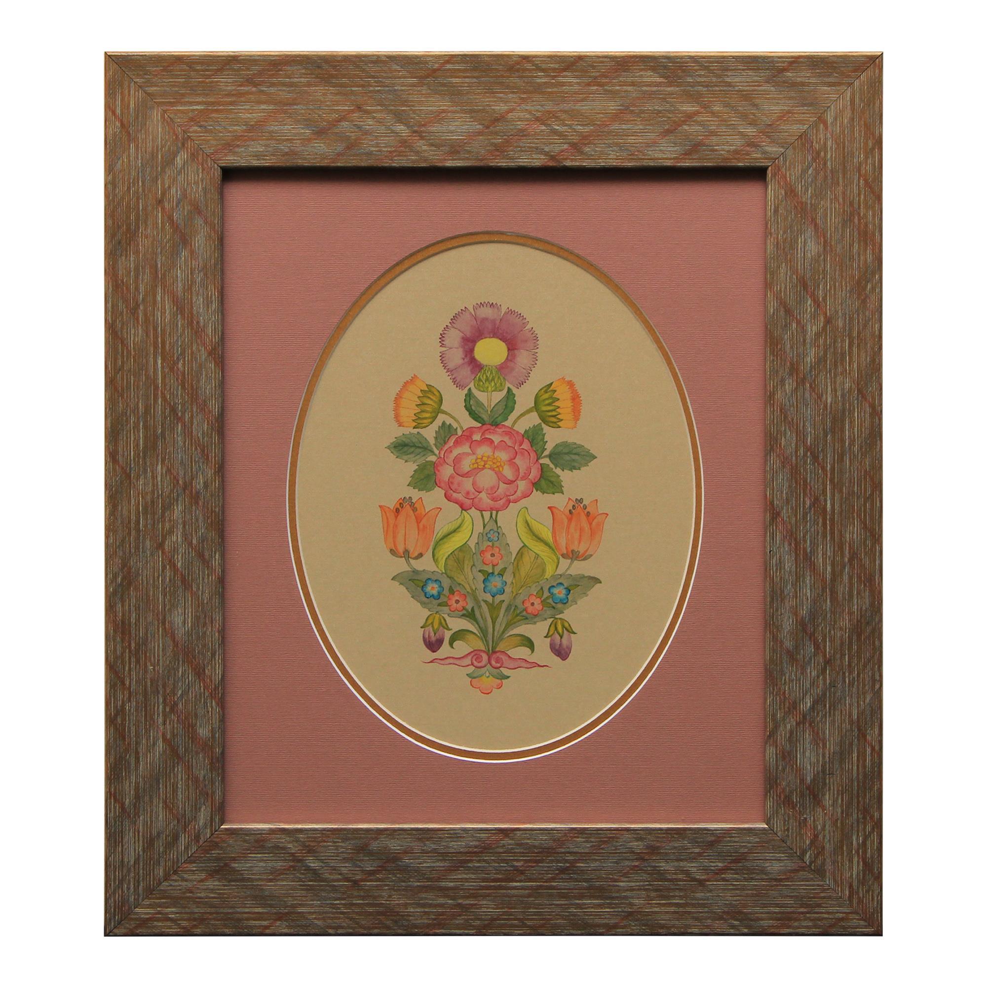 e38 EL İŞÇİLİĞİ BUKET TEZHİP TABLO (REPRODÜKSİYON) 45 * 40 cm - 3174