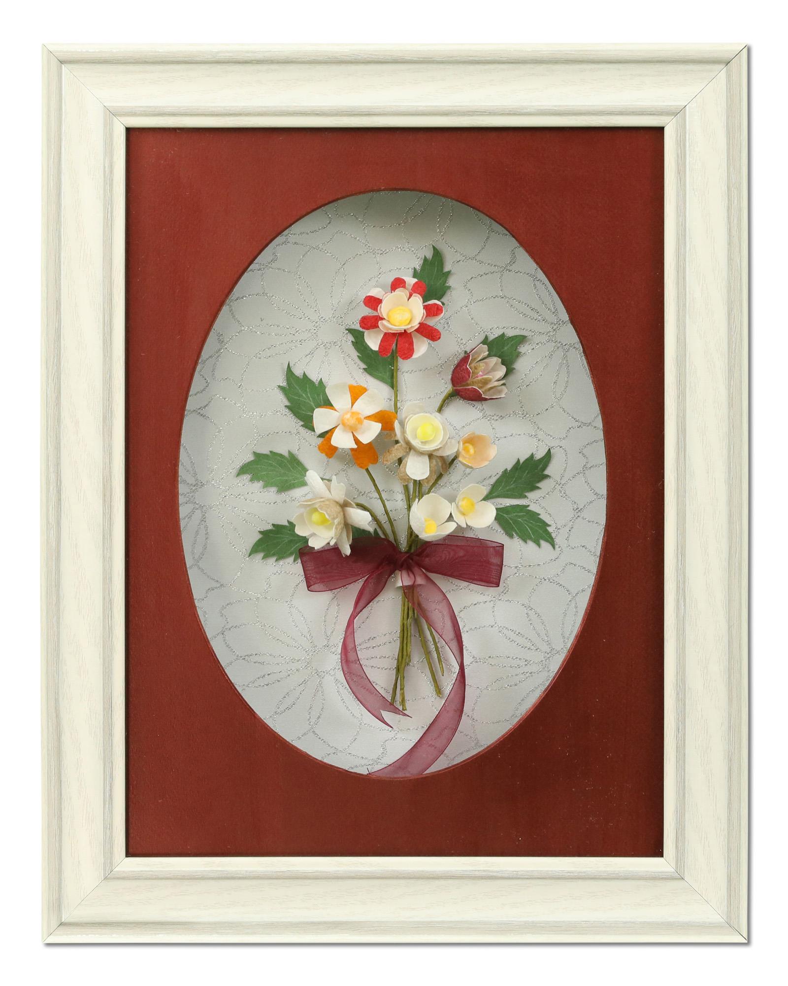 e38 EL İŞÇİLİĞİ ÇİÇEK BUKETİ TABLO 42 x 33 cm - 5261