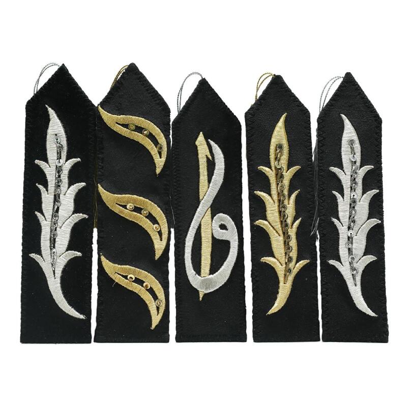 e38 EL İŞÇİLİĞİ 5'Lİ MARAŞ İŞİ KİTAP AYRACI 18 CM - 6248 - 1