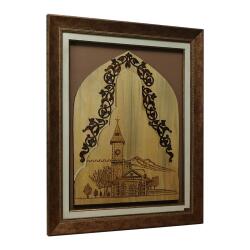 e38 EL İŞÇİLİĞİ AHŞAP YAKMA KAYSERİ SAAT KULESİ TABLO 95*77 CM-4538 - 2