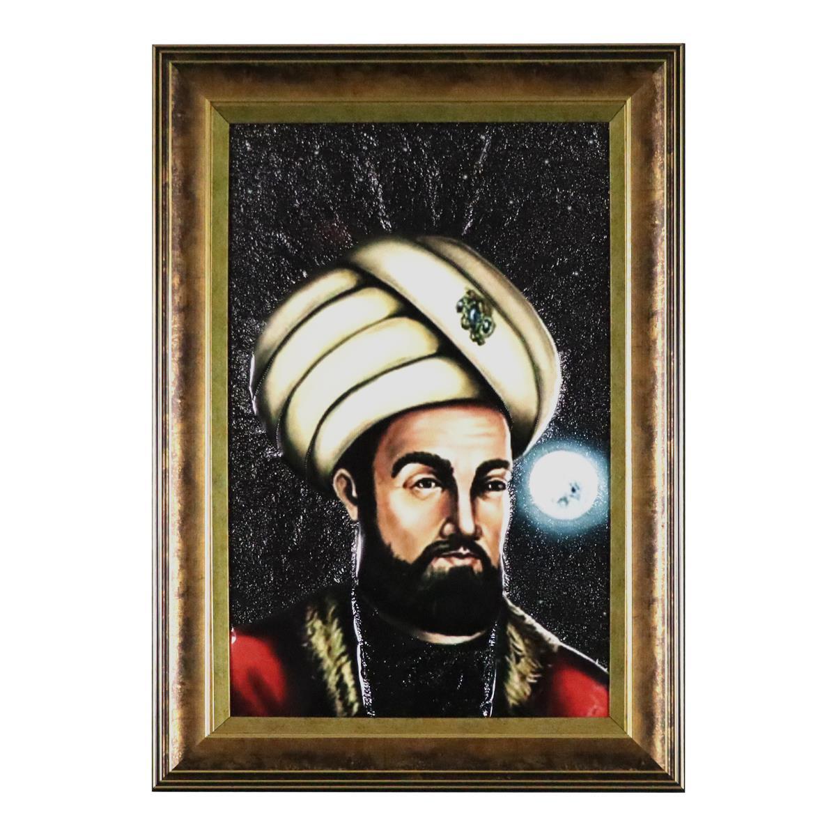 e38 EL İŞÇİLİĞİ ALİ KUŞCU ALÜMİNYUM  FOLYA KABARTMA TABLO 48 x 68 cm - 5929
