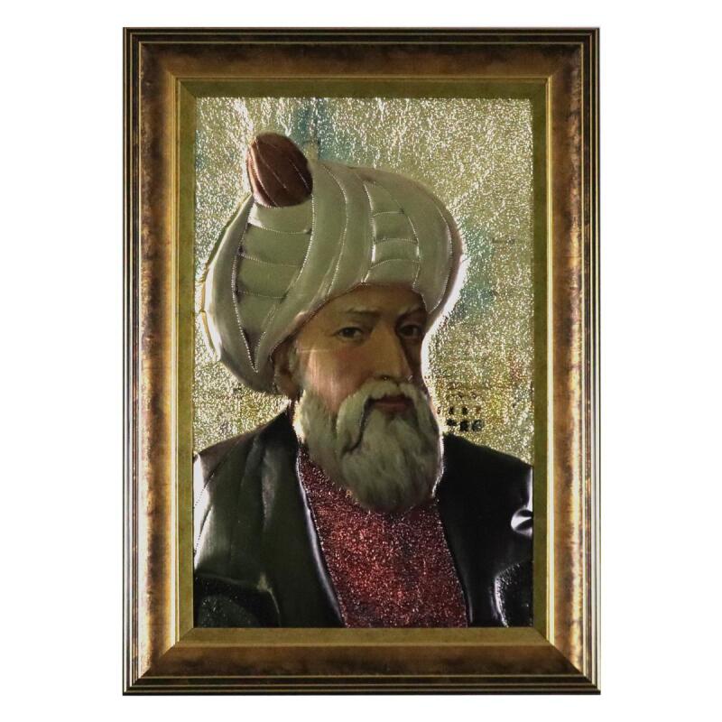 e38 EL İŞÇİLİĞİ MİMARSİNAN ALİMİNYUM FOLYA KABARTMA TABLO 48 x 68 cm - 5930 - 1