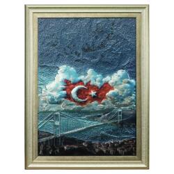 e38 EL İŞÇİLİĞİ ALİMİNYUM KABARTMA TABLO 62x82 CM - 6355 - e38