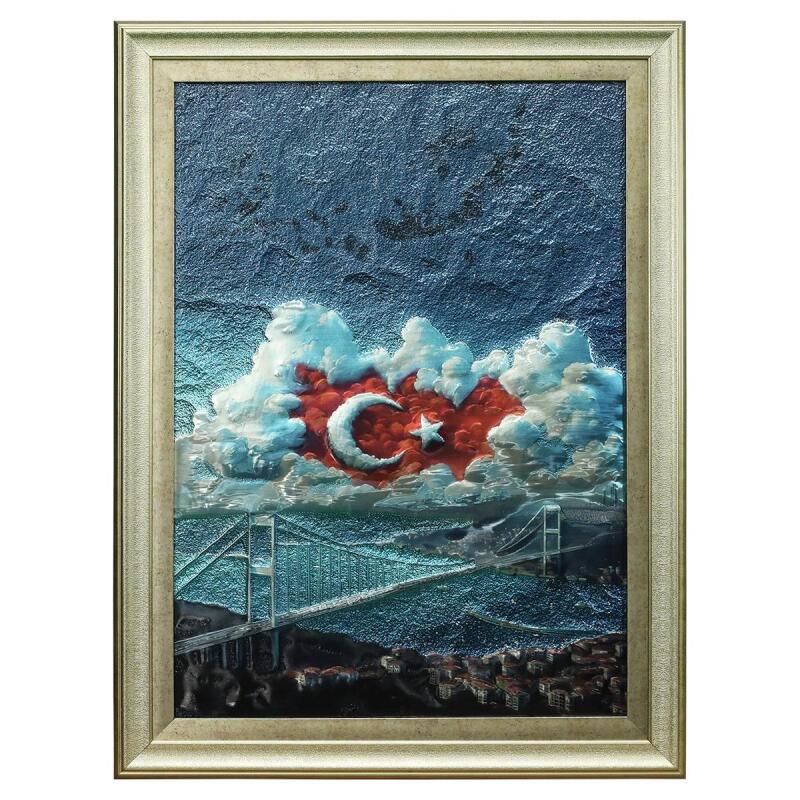 e38 EL İŞÇİLİĞİ ALİMİNYUM KABARTMA TABLO 62x82 CM - 6355 - 1
