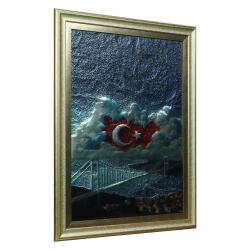 e38 EL İŞÇİLİĞİ ALÜMİNYUM KABARTMA TABLO 62x82 CM - 6355 - 2
