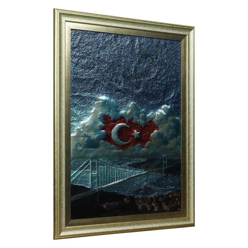 e38 EL İŞÇİLİĞİ ALÜMİNYUM KABARTMA TABLO 62x82 CM - 6355 - 2