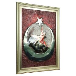 e38 EL İŞÇİLİĞİ ALİMİNYUM KABARTMA TABLO 62x82 CM - 6358 - 2