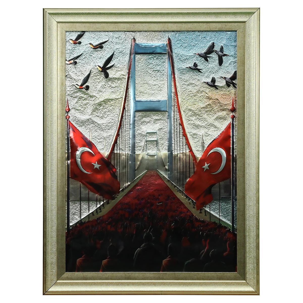 e38 EL İŞÇİLİĞİ  ALÜMİNYUM  KABARTMA TABLO 62x82 CM - 6361