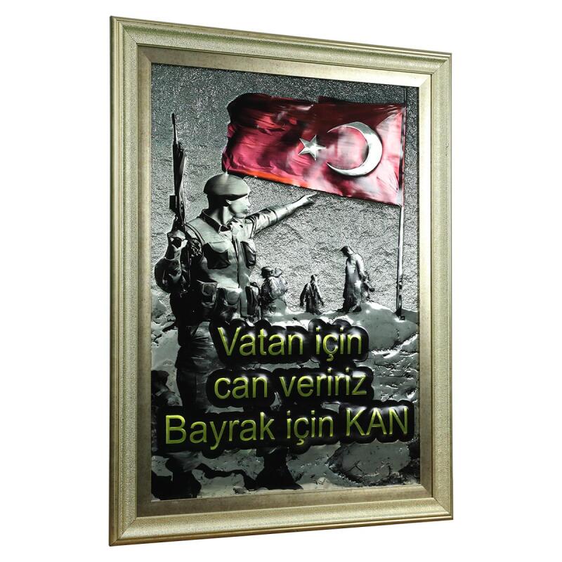 e38 EL İŞÇİLİĞİ ALİMİNYUM KABARTMA TABLO 62x82 CM - 6362 - 2