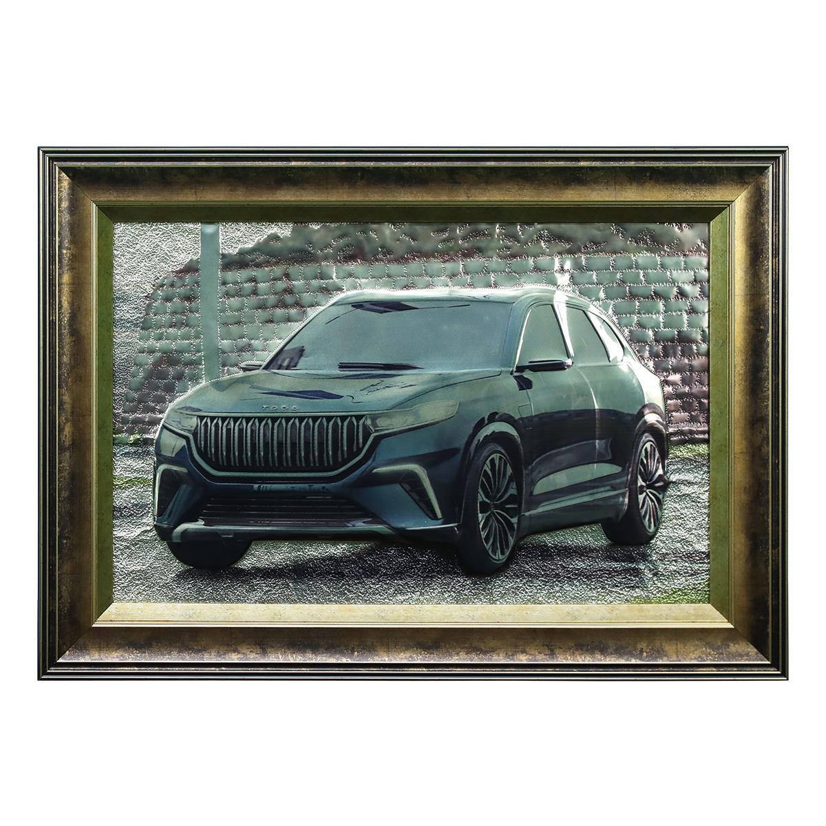 e38 EL İŞÇİLİĞİ ALÜMİNYUM  KABARTMA  TABLO TOGG 68x47 cm 5987