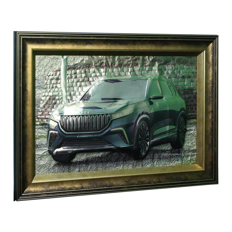 e38 EL İŞÇİLİĞİ ALÜMİNYUM KABARTMA TABLO TOGG 68x47 cm 5987 - 2
