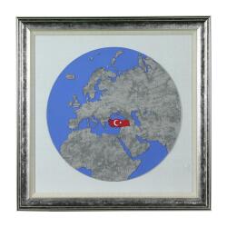 e38 EL İŞÇİLİĞİ APLİKE TABLO 72 x 72 cm - 6091 - e38