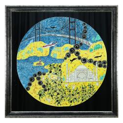 e38 EL İŞÇİLİĞİ AYNALI ÇİNİ İŞLEME TABLO 100x100 CM ( 35 KĞ ) - 6365 - e38