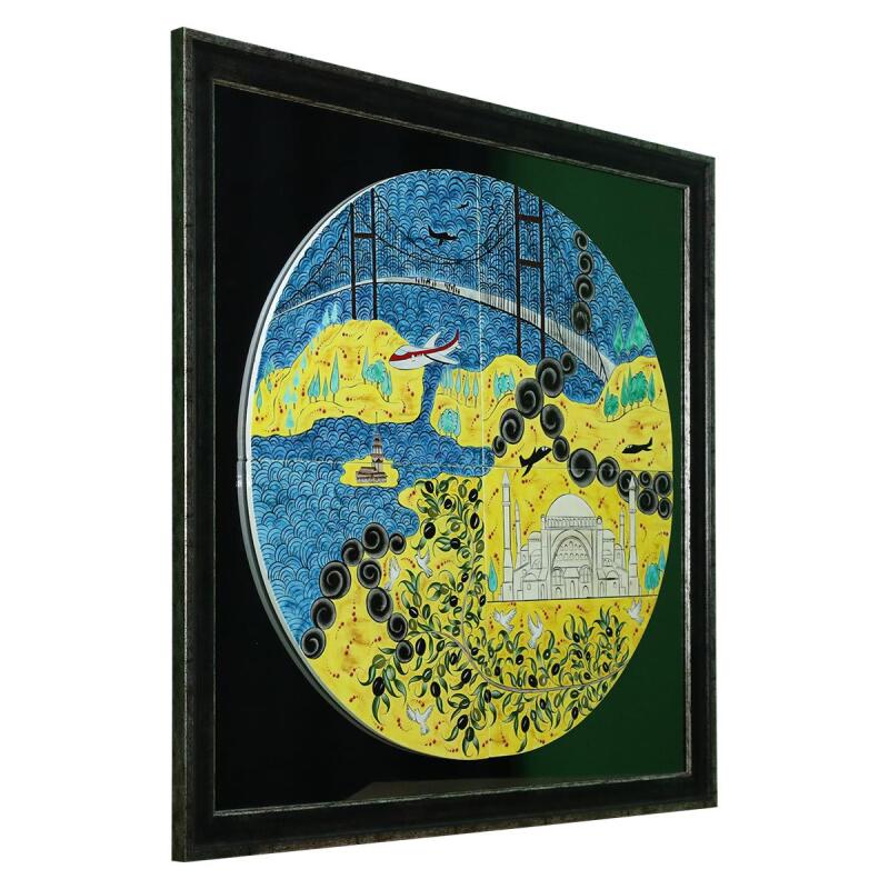 e38 EL İŞÇİLİĞİ AYNALI ÇİNİ İŞLEME TABLO 100x100 CM ( 35 KĞ ) - 6365 - 2