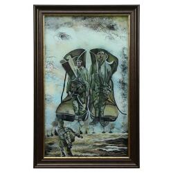 e38 EL İŞÇİLİĞİ CAM BOYAMA TABLO 37x57 CM - 6328 - e38