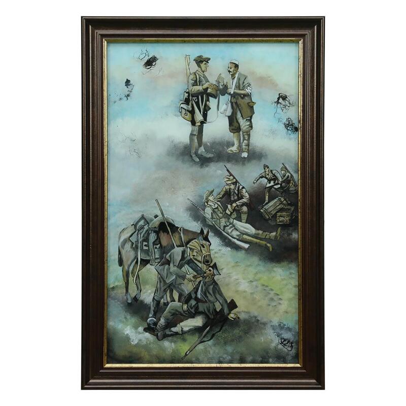 e38 EL İŞÇİLİĞİ CAM BOYAMA TABLO 37x57 CM - 6329 - 1