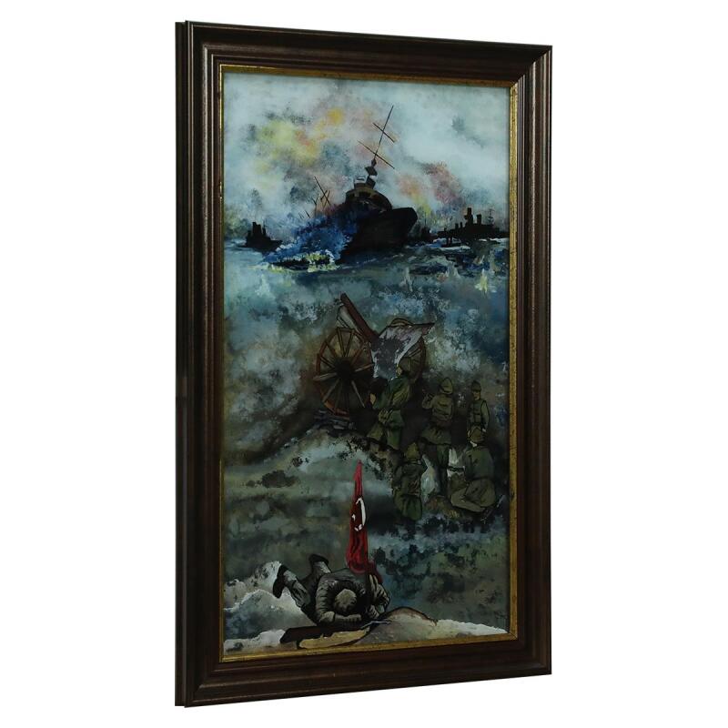 e38 EL İŞÇİLİĞİ CAM BOYAMA TABLO 37x57 CM - 6330 - 2