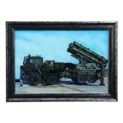 e38 EL İŞÇİLİĞİ CAM BOYAMA TABLO BARBAROS KAPLAN FÜZE 70x50 - 5999 - e38