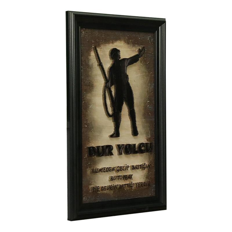 e38 EL İŞÇİLİĞİ ÇANAKKALE DUR YOLCU FİLOGRAFİ TABLO 38x58 CM - 6372 - 2