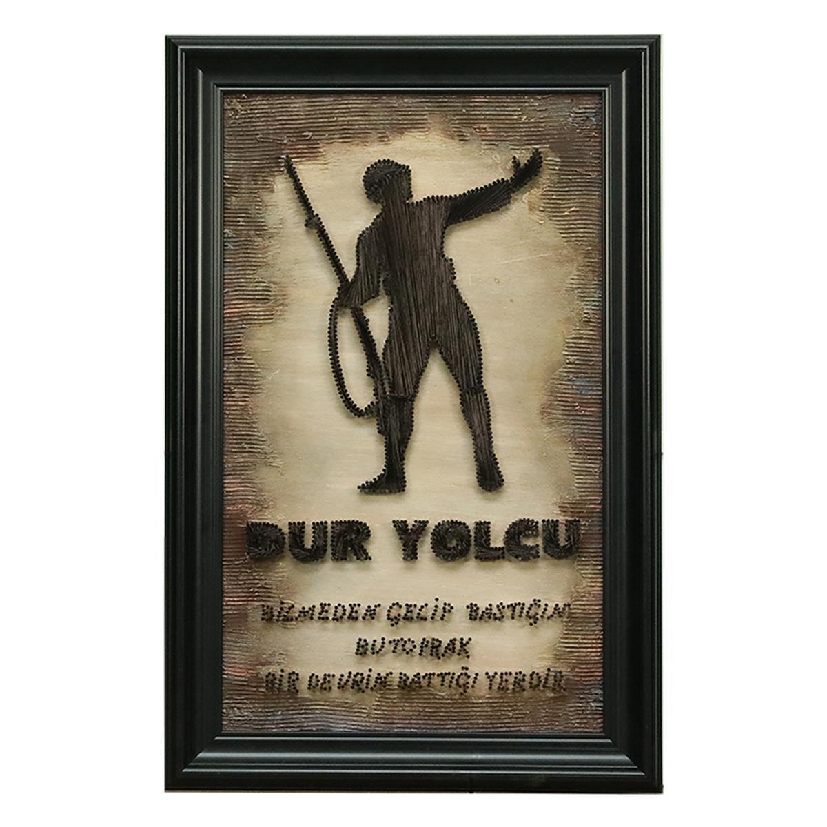 e38 EL İŞÇİLİĞİ ÇANAKKALE DUR YOLCU FİLOGRAFİ TABLO 38x58 CM - 6372