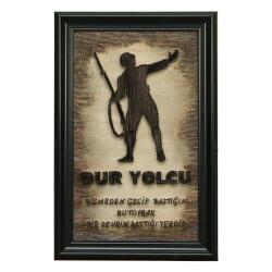 e38 EL İŞÇİLİĞİ ÇANAKKALE DUR YOLCU FİLOGRAFİ TABLO 38x58 CM - 6372 - e38