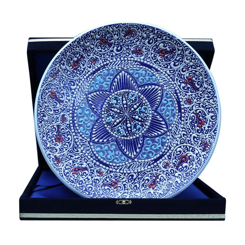 e38 EL İŞÇİLİĞİ ÇİNİ TABAK - 30 CM - 6520 - 1