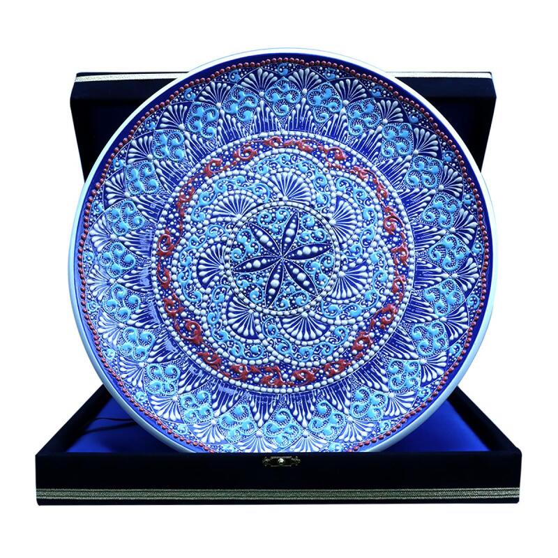 e38 EL İŞÇİLİĞİ ÇİNİ TABAK - 30 CM - 6528 - 1