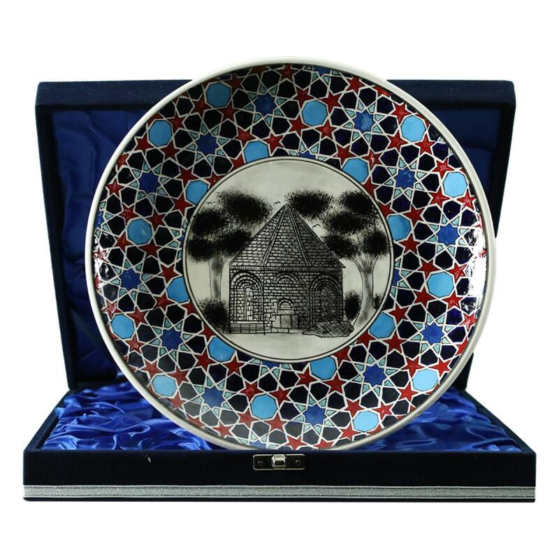 e38 EL İŞÇİLİĞİ ÇİNİ TABAK (KÜMBET) 25 cm - 6408 - 1