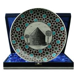 e38 EL İŞÇİLİĞİ ÇİNİ TABAK (KÜMBET) 25 cm - 6411 - e38