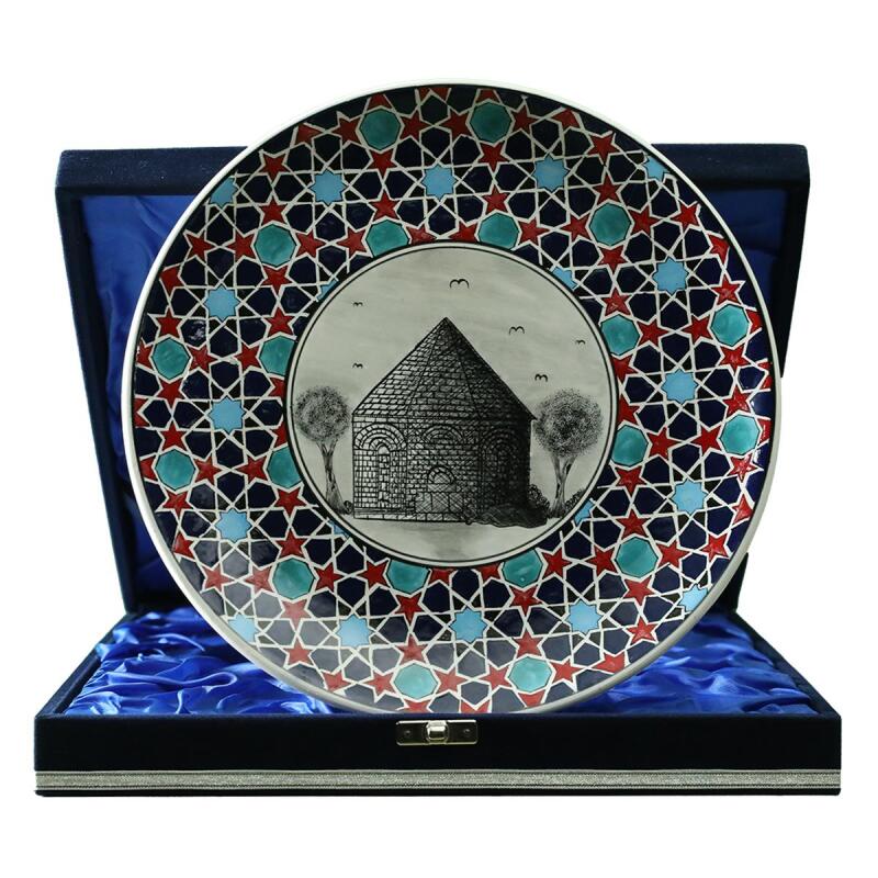 e38 EL İŞÇİLİĞİ ÇİNİ TABAK (KÜMBET) 25 cm - 6413 - 1