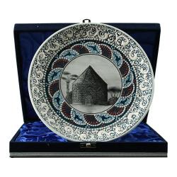 e38 EL İŞÇİLİĞİ ÇİNİ TABAK (KÜMBET) 25 cm - 6415 - e38