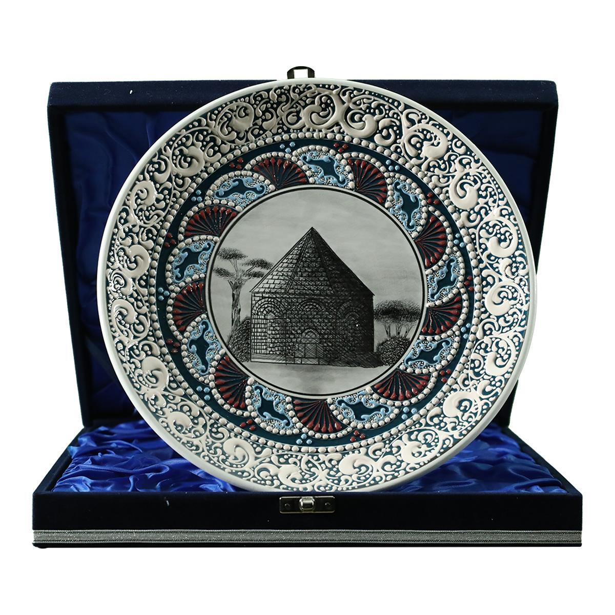 e38 EL İŞÇİLİĞİ ÇİNİ TABAK (KÜMBET) 25 cm - 6415