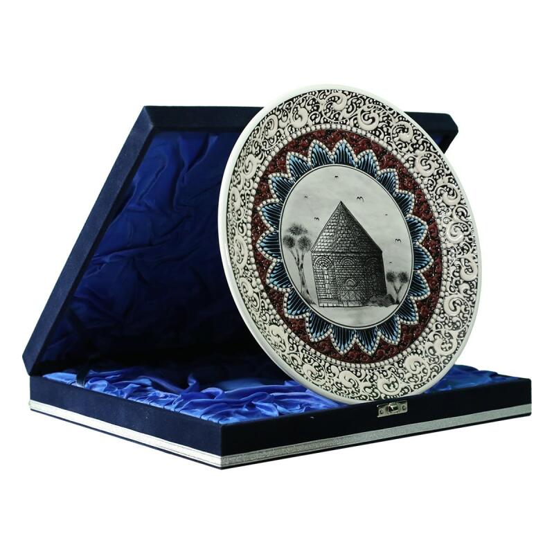 e38 EL İŞÇİLİĞİ ÇİNİ TABAK (KÜMBET) 25 cm - 6418 - 2