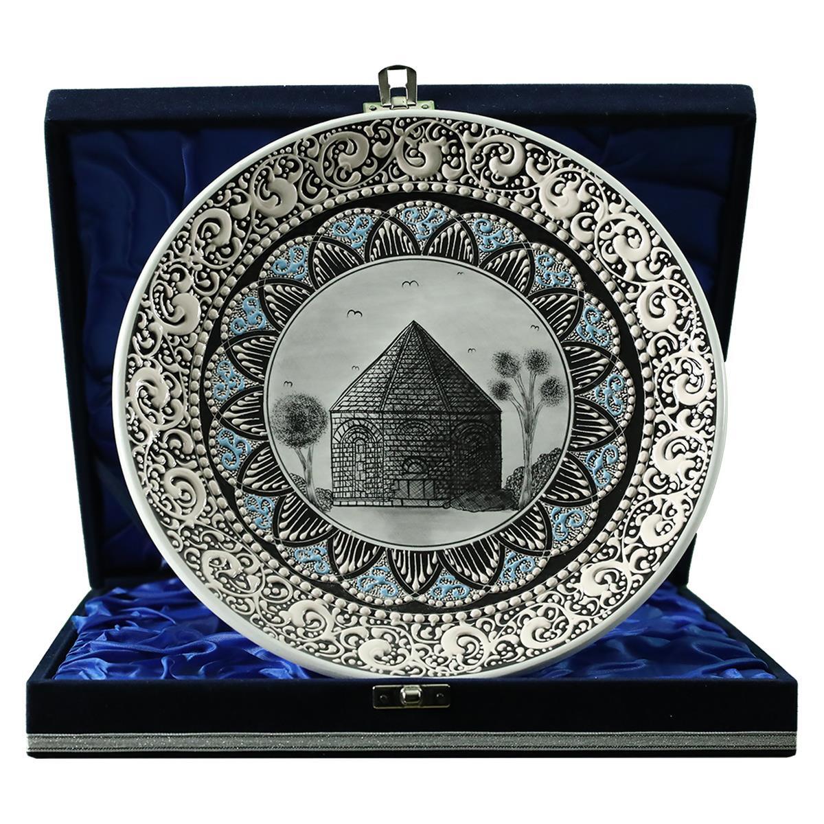e38 EL İŞÇİLİĞİ ÇİNİ TABAK (KÜMBET) 25 cm - 6419