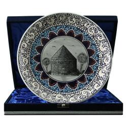 e38 EL İŞÇİLİĞİ ÇİNİ TABAK (KÜMBET) 25 cm - 6421 - e38