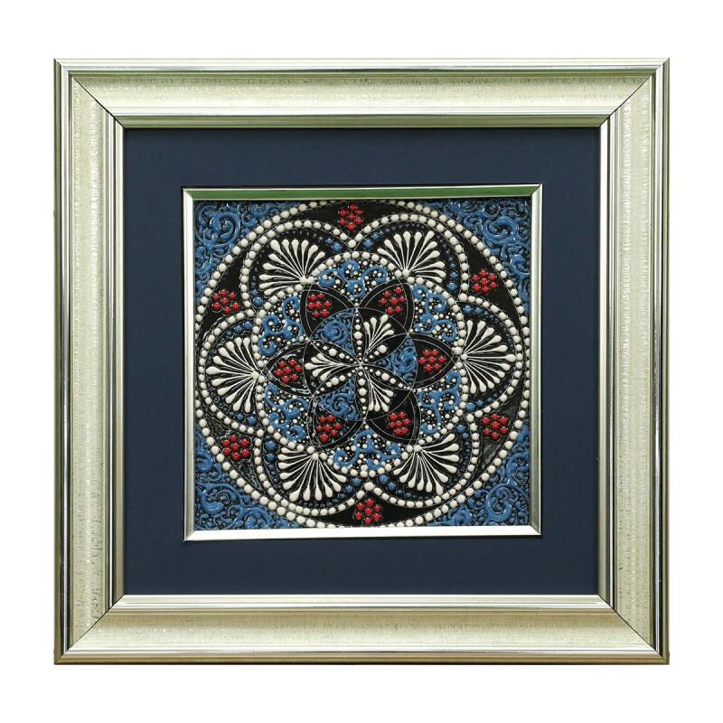 e38 EL İŞÇİLİĞİ ÇİNİ TABLO 34*34 CM - 6284 - 1