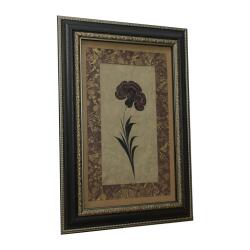 e38 EL İŞÇİLİĞİ EBRU PASPARTULU KARANFİL EBRU TABLO 55*40 CM-6469 - 2