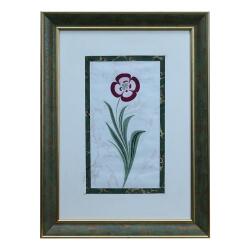 e38 EL İŞÇİLİĞİ EBRU ZEMİNLİ YONCA EBRU TABLO - 35*47 CM - 6555 - e38