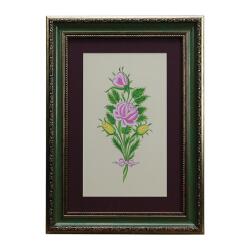 e38 EL İŞÇİLİĞİ EDİRNEKÂRİ TARZI GÜL BUKET TABLO - 35*49 CM - 6540 - e38