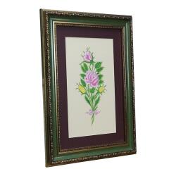e38 EL İŞÇİLİĞİ EDİRNEKÂRİ TARZI GÜL BUKET TABLO - 35*49 CM - 6540 - 2