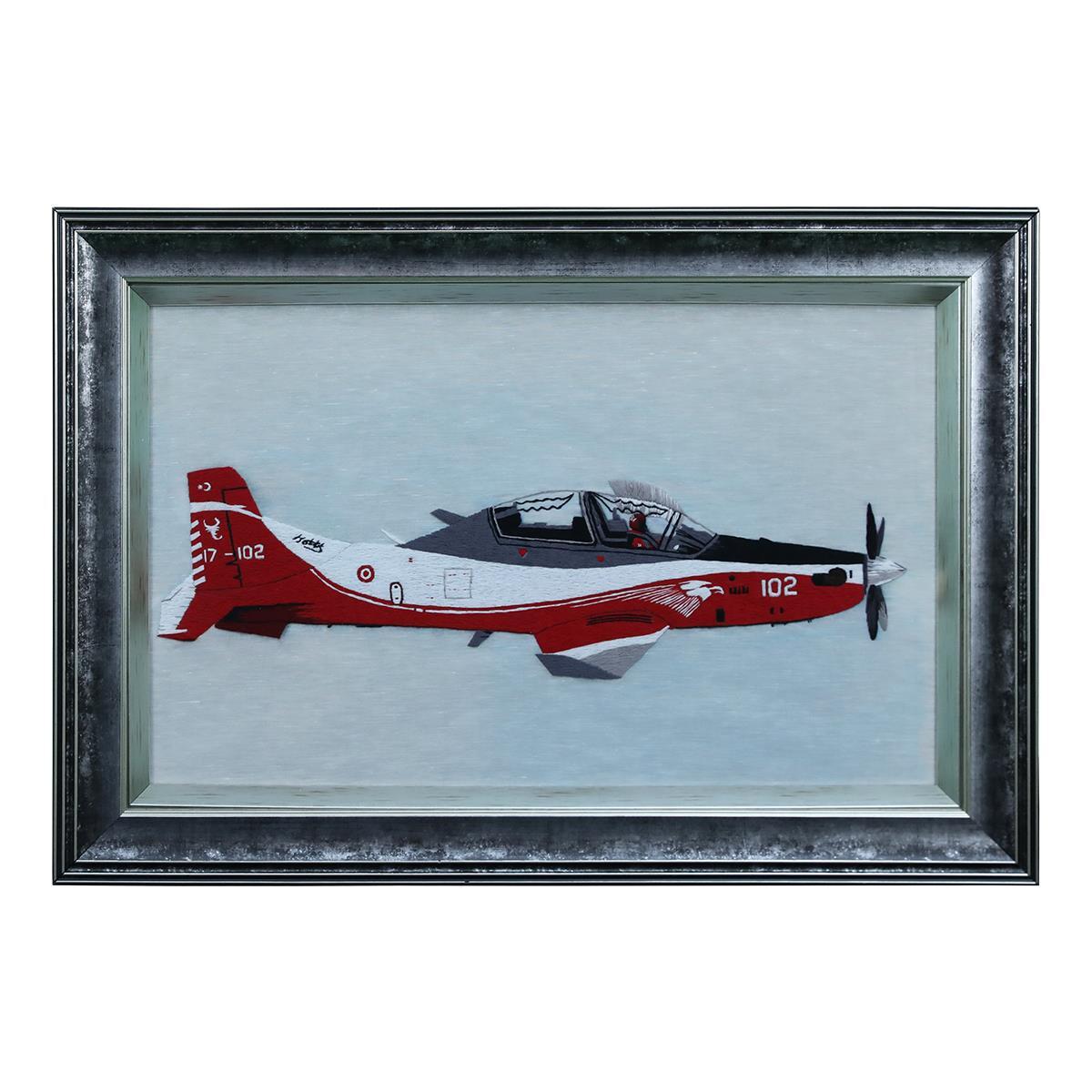 e38 EL İŞÇİLİĞİ EL NAKIŞI TABLO HÜRKUŞ 70x50 cm - 5990