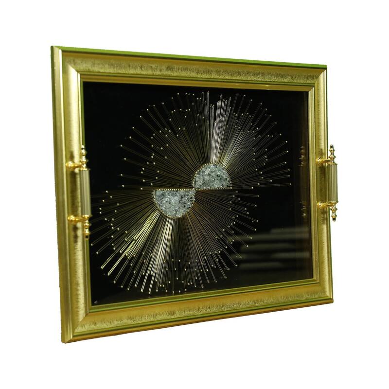 e38 EL İŞÇİLİĞİ FİLOGRAFİ TEPSİ 48x34 cm-6377 - 2