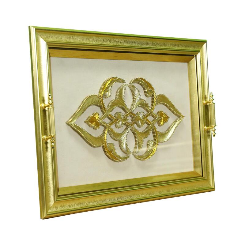 e38 EL İŞÇİLİĞİ FİLOGRAFİ TEPSİ 53x38 cm-6376 - 2